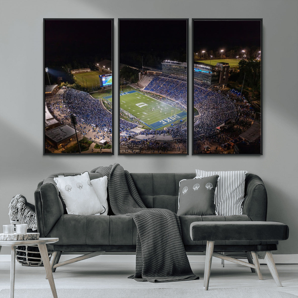 Duke University Blue Devils Football Print Canvas - Durham