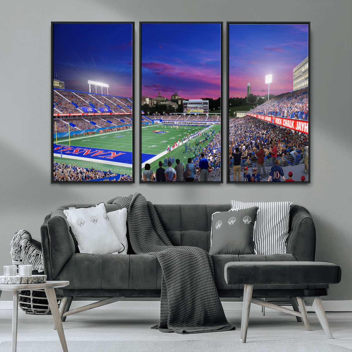 University of Kansas Jayhawks Football Team Print Canvas-