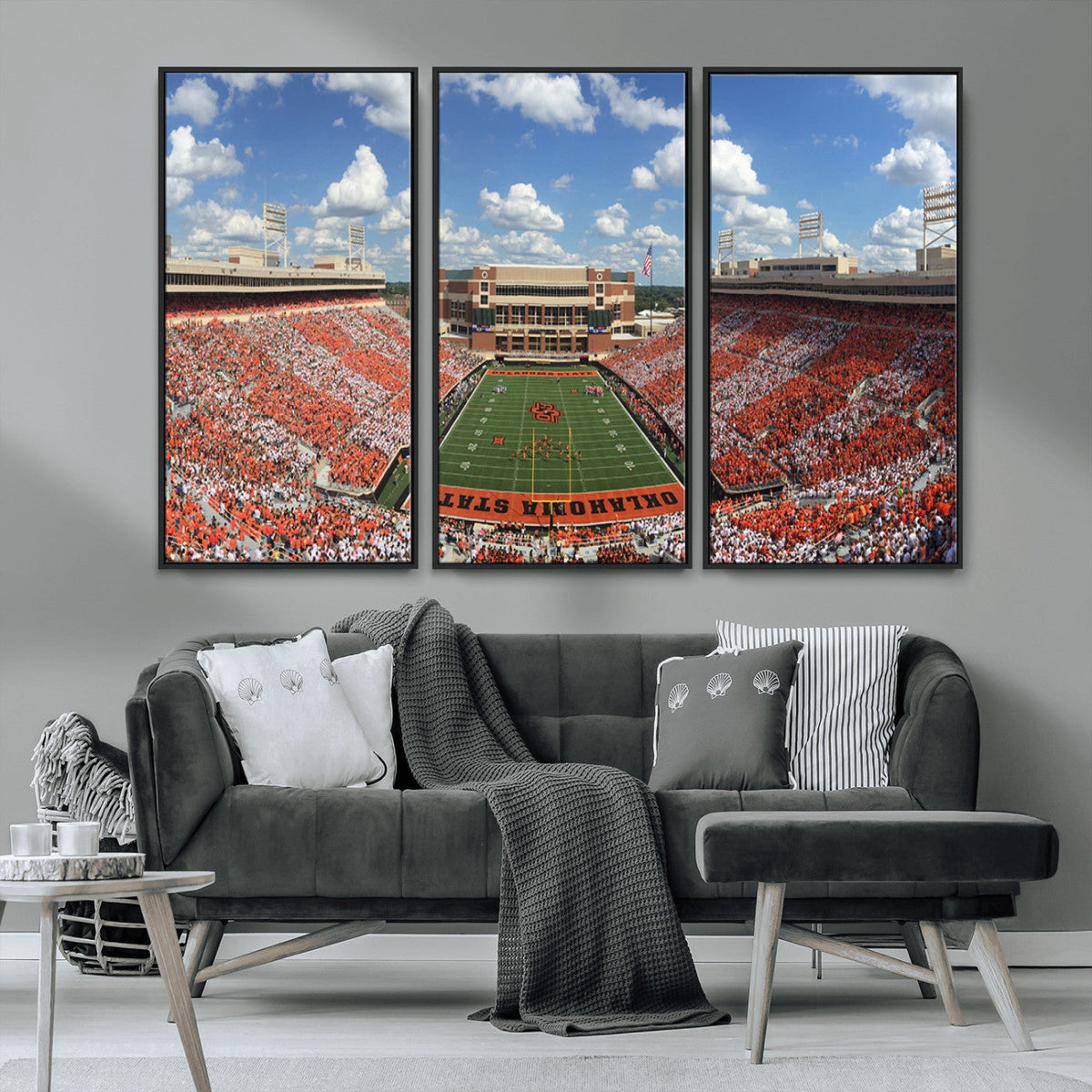 Oklahoma State Cowboys Football Team Print - Stillwater