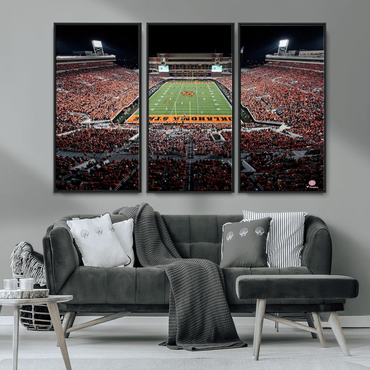 Oklahoma State Cowboys Canvas Print, Football Team Print -
