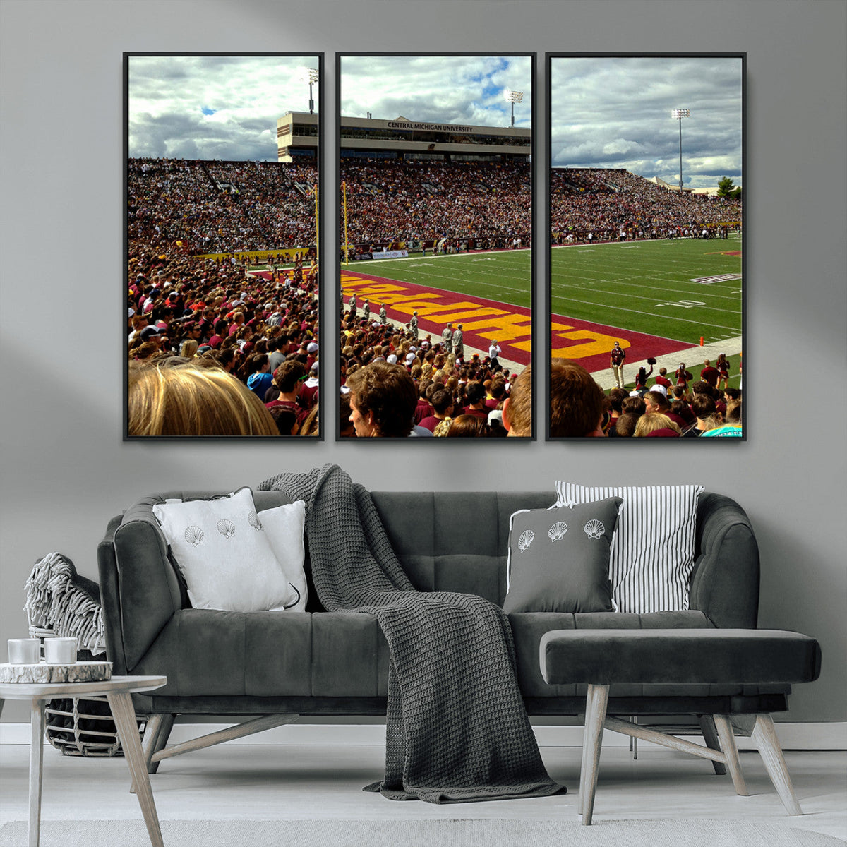 Central Michigan University Chippewas Football Team Print -