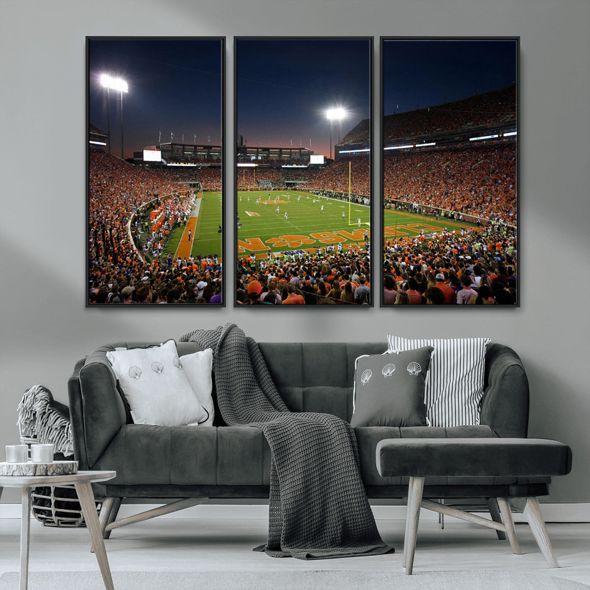 Clemson University Tigers Art Print, Football Team Print -