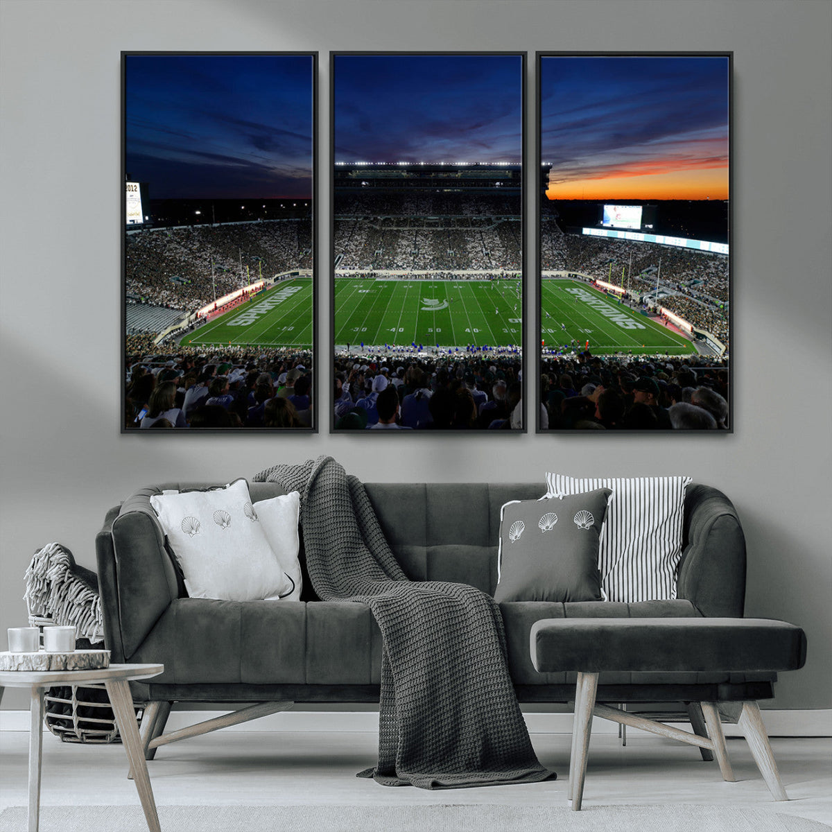 Michigan State Spartans Football Team Print - East Lansing
