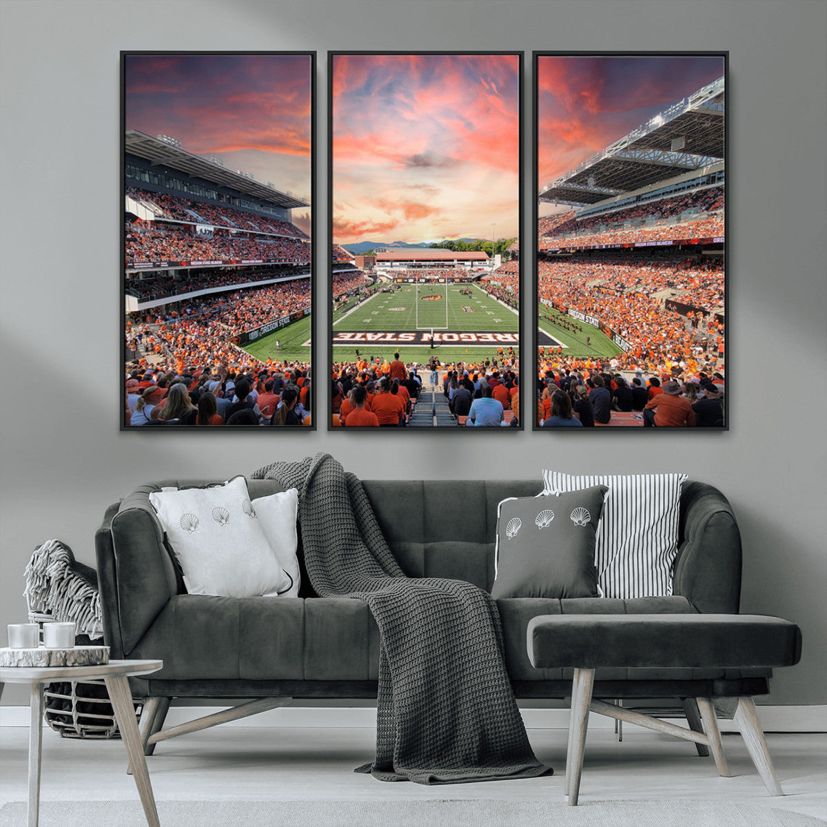 Oregon State Beavers Football Team Print - Corvallis Reser