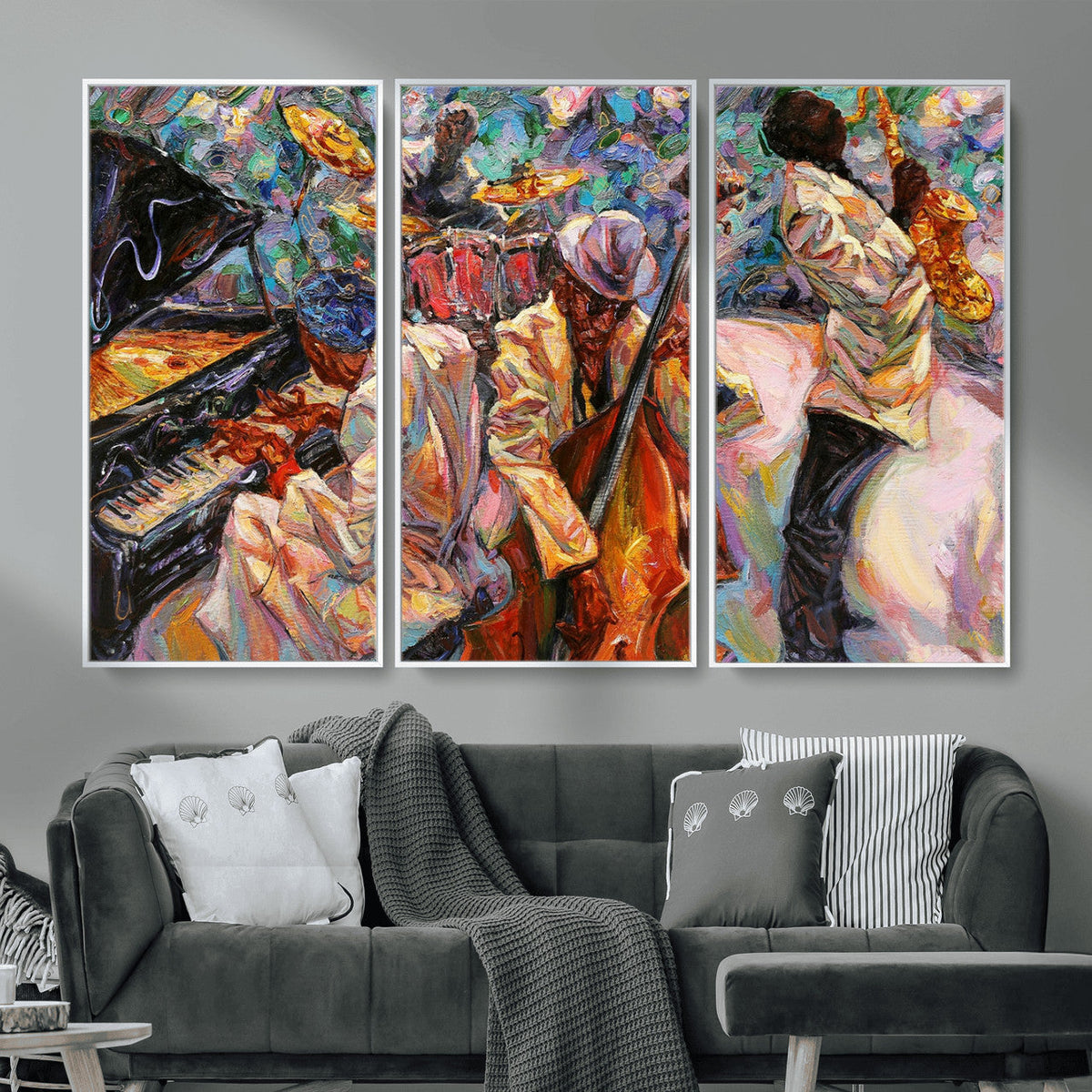 African American Jazz Art Music Abstract Wall Art Painting