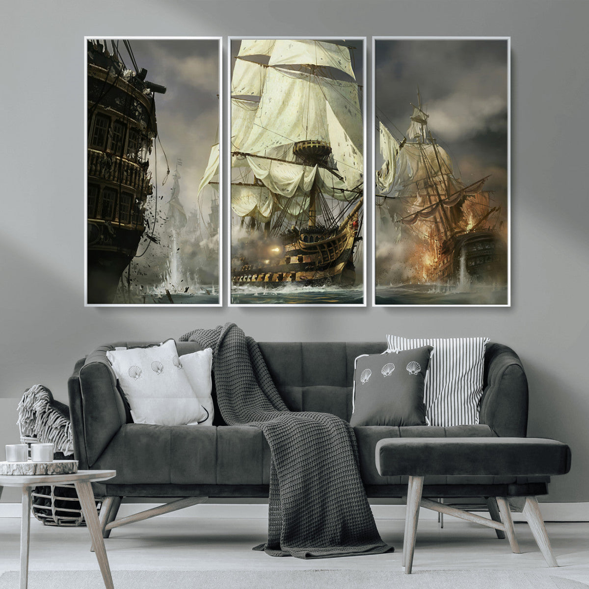 Pirate Ship War Wall Art Canvas Print