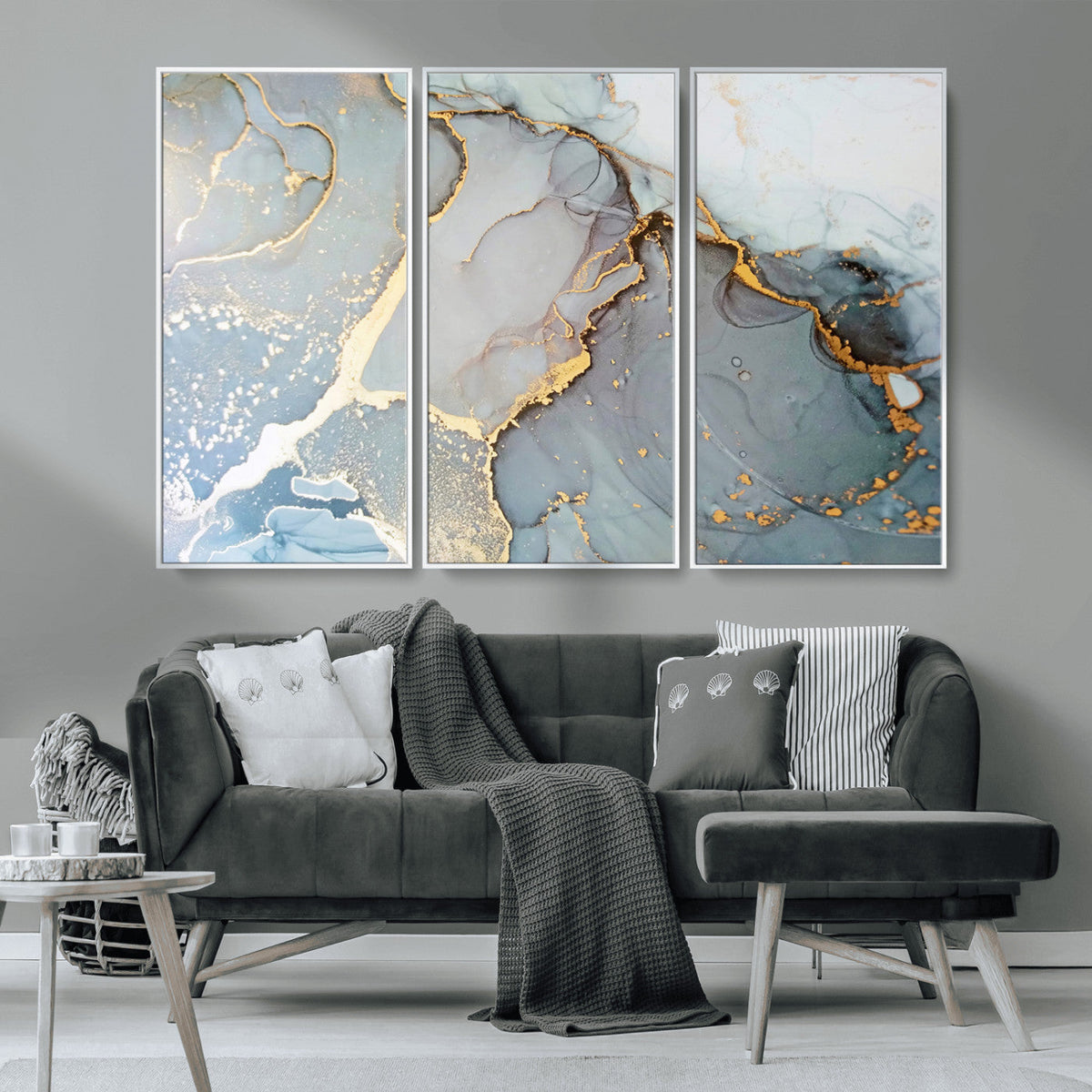 Large Abstract Marble Wall Art Canvas Print for Living Room