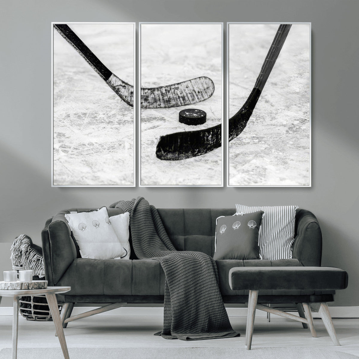 Winter Ice Hockey Sport Canvas Wall Art Print - Hockey Wall