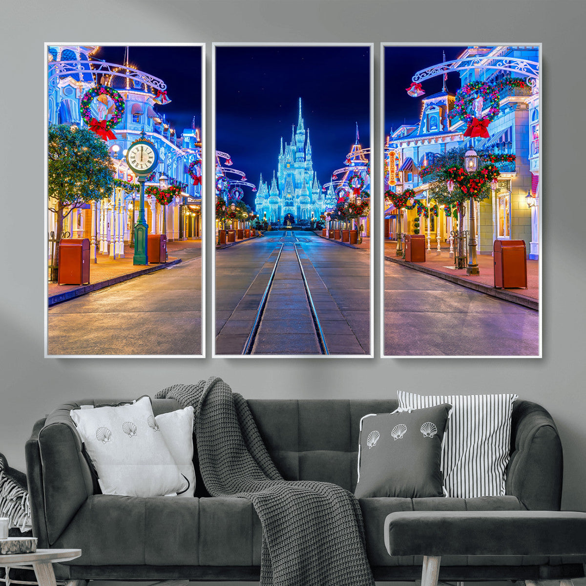 Disney Wall Art | Castle Large Wall Art Disney Magic Kingdom
