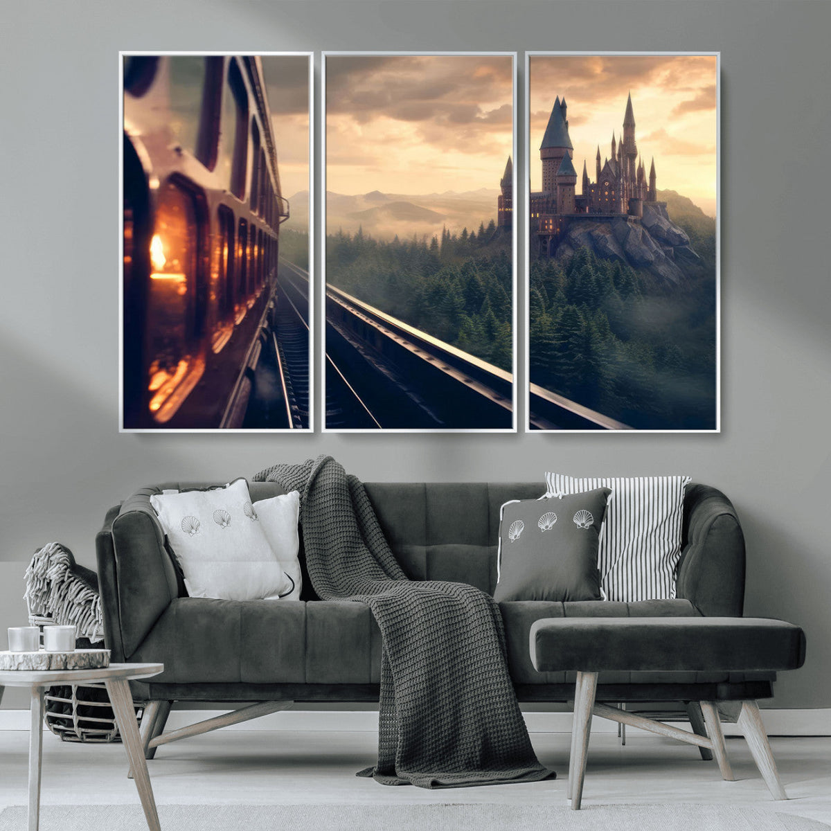 Harry Castle Wall Art Canvas Print, Wizard School Wall Art