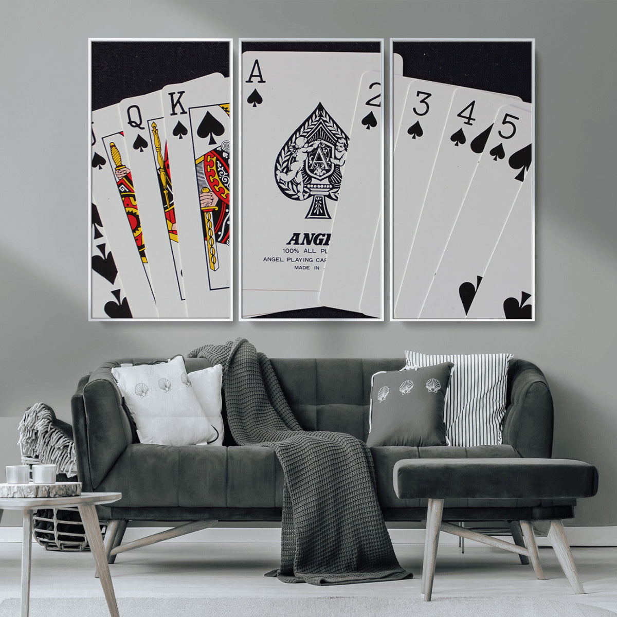 Poker Wall Art - Playing Cards Canvas Wall Art Print - Ace