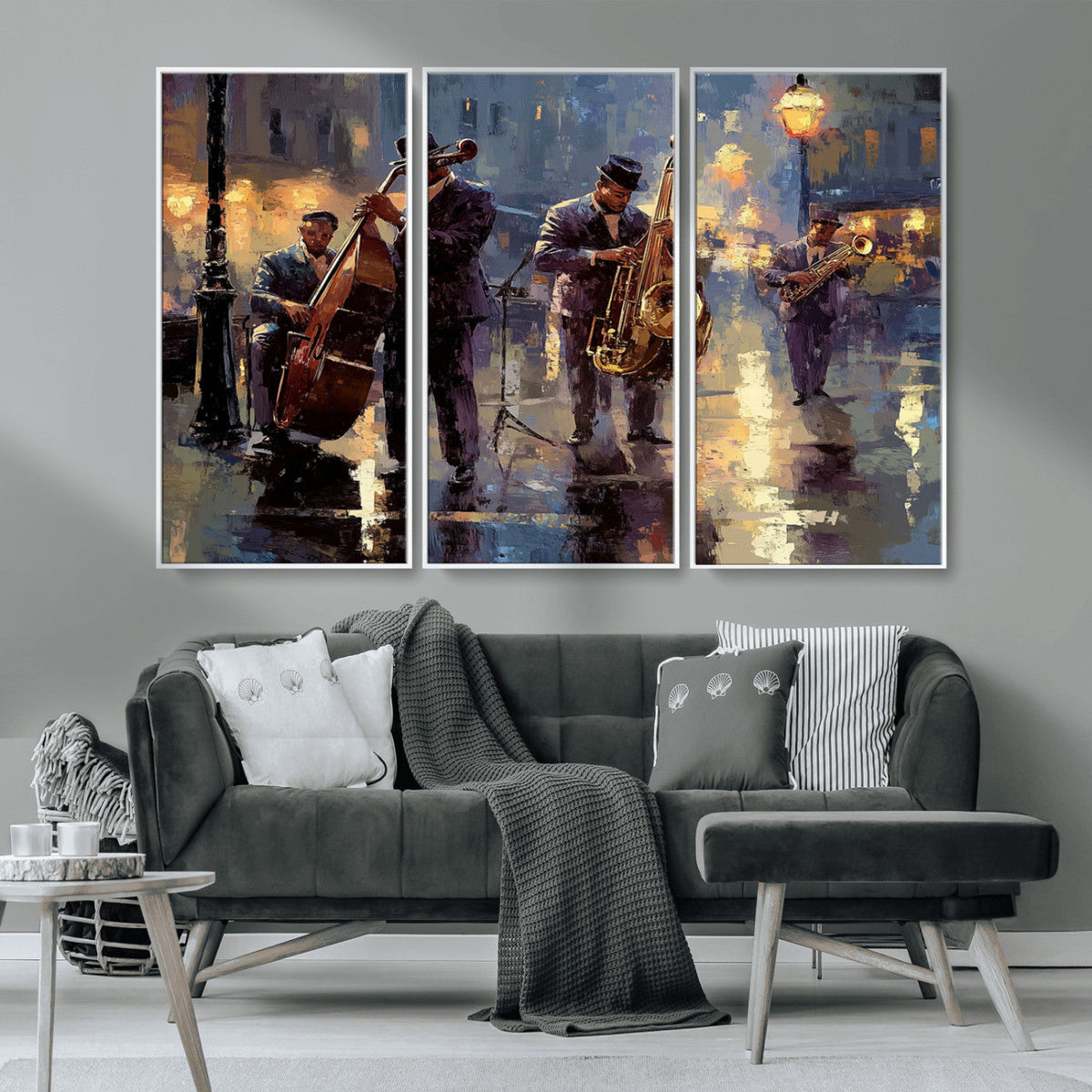Afro Abstract Jazz Music Wall Art Canvas Print – Colorful