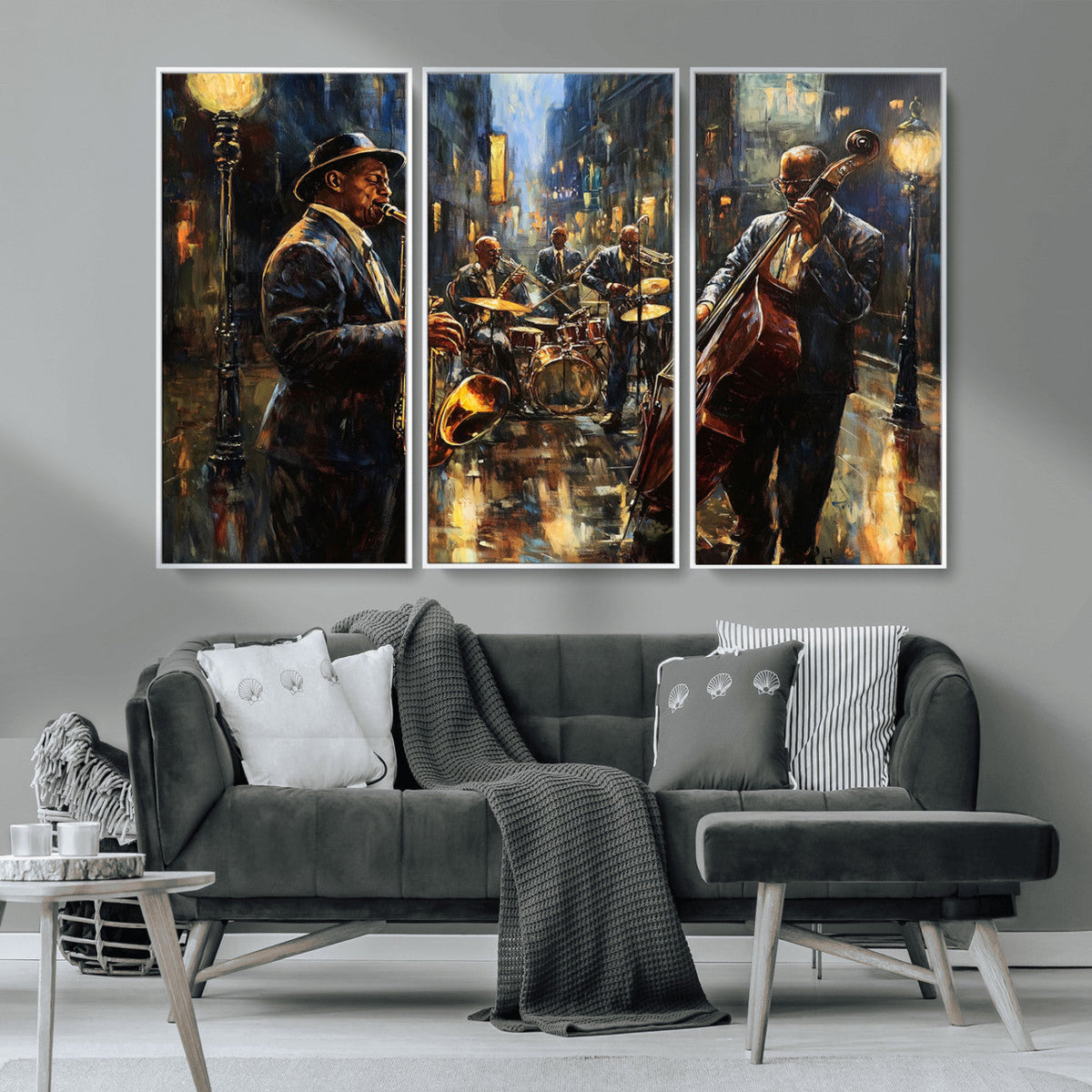 Jazz Canvas Wall Art Print – Abstract African American Music