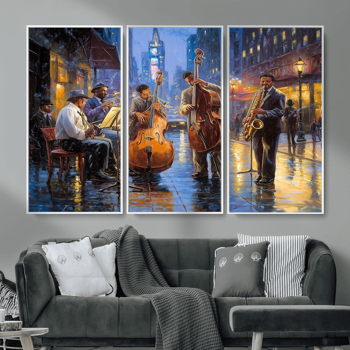 Colorful Jazz Wall Art - African American Music Canvas Print