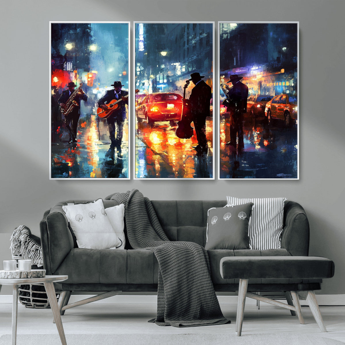 African American Jazz Canvas Wall Art Print – Abstract Music