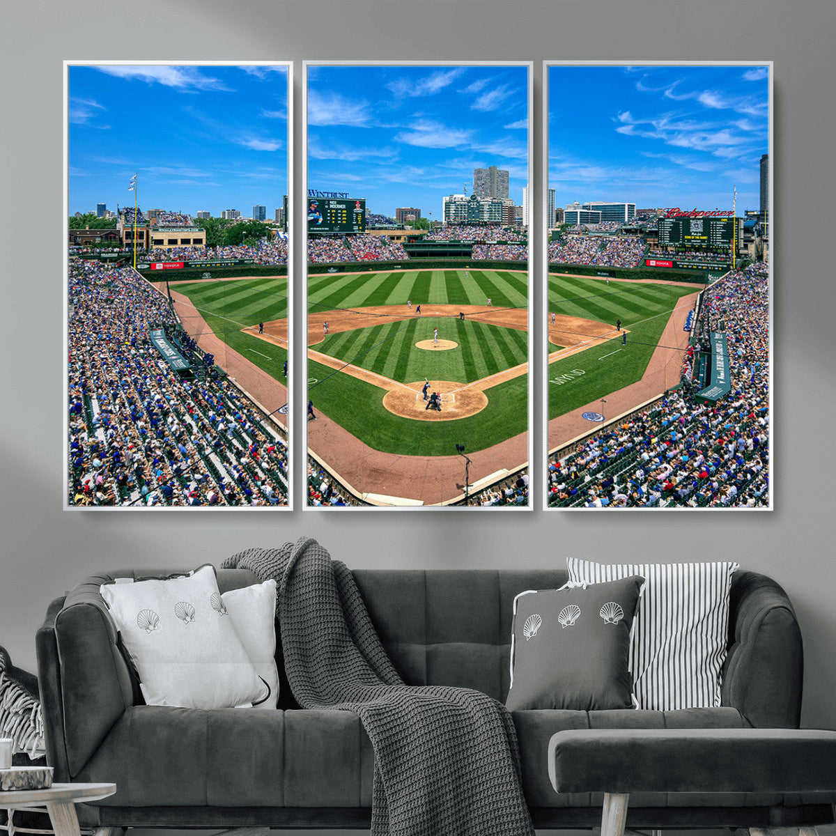 Wrigley Field Baseball Stadium Canvas Wall Art – Packed