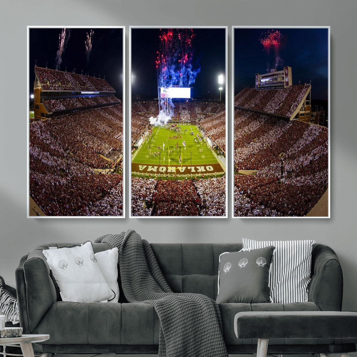 Oklahoma Memorial Stadium Wall Art Canvas Print – Oklahoma