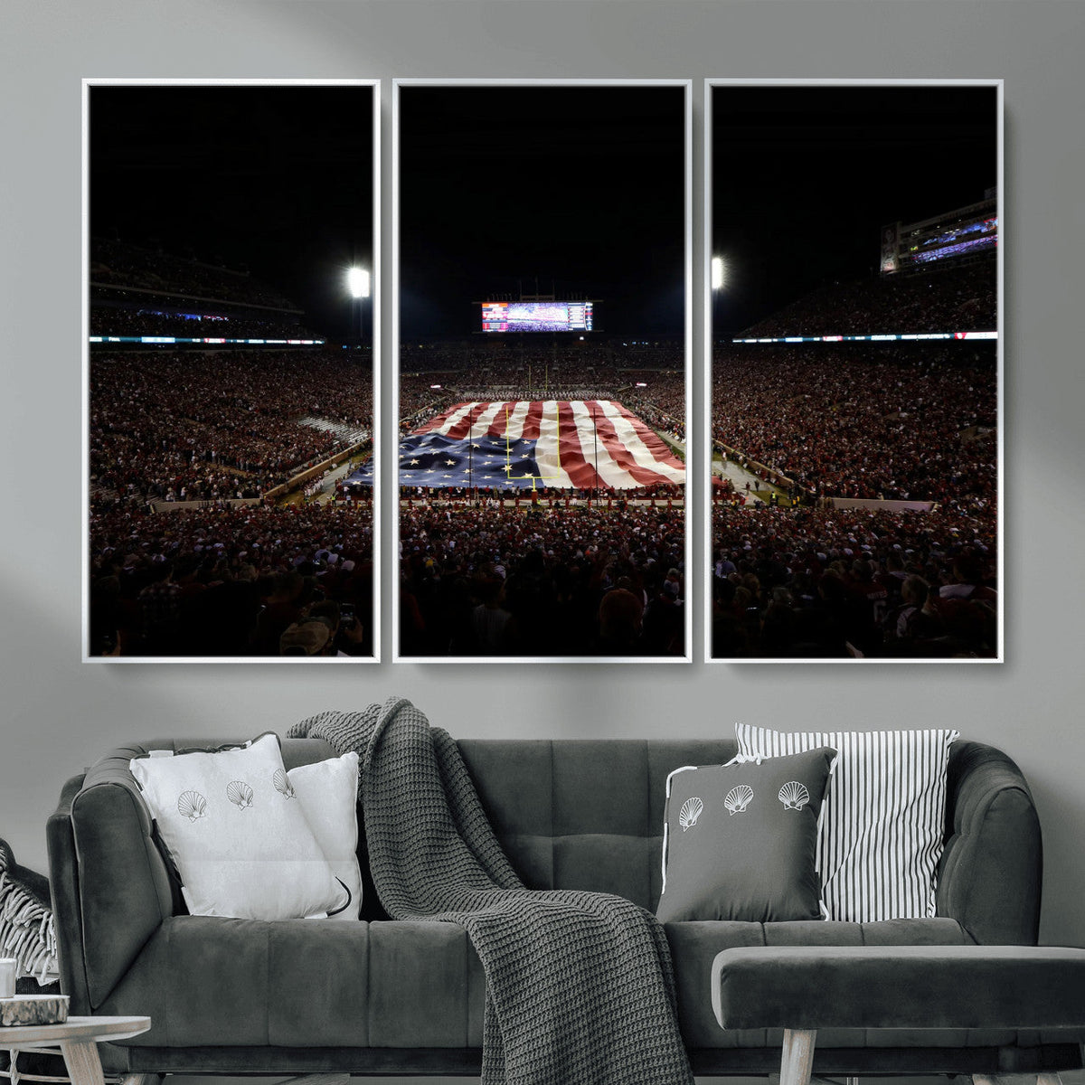Oklahoma Memorial Stadium Wall Art Canvas Print – Oklahoma