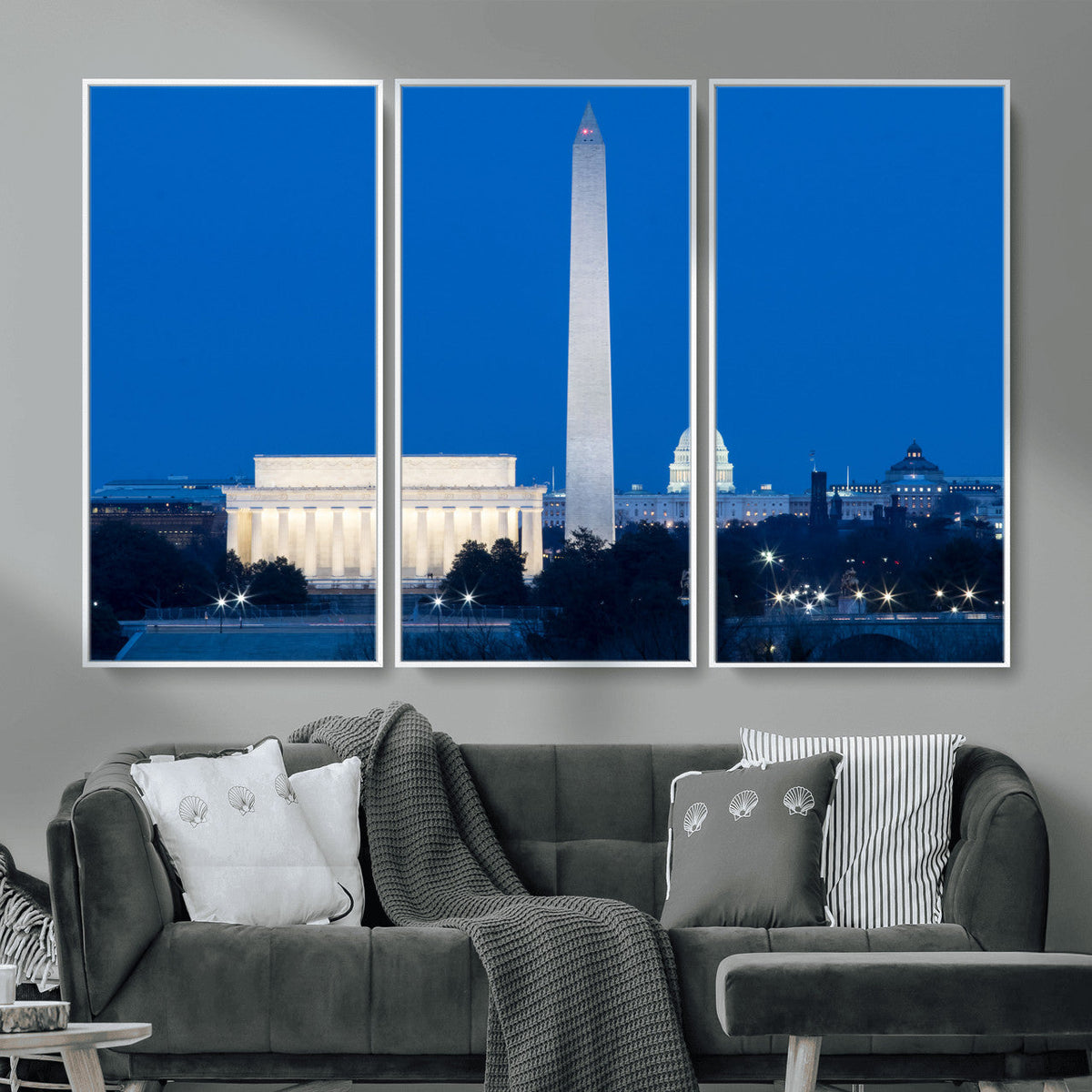 Washington DC Skyline Wall Art Canvas Print – Lincoln