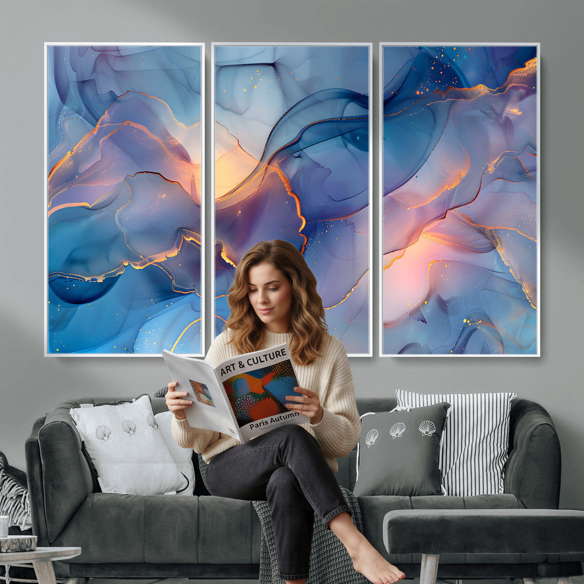 Colorful Abstract Canvas Wall Art Print, Vibrant Popup Color Art Print