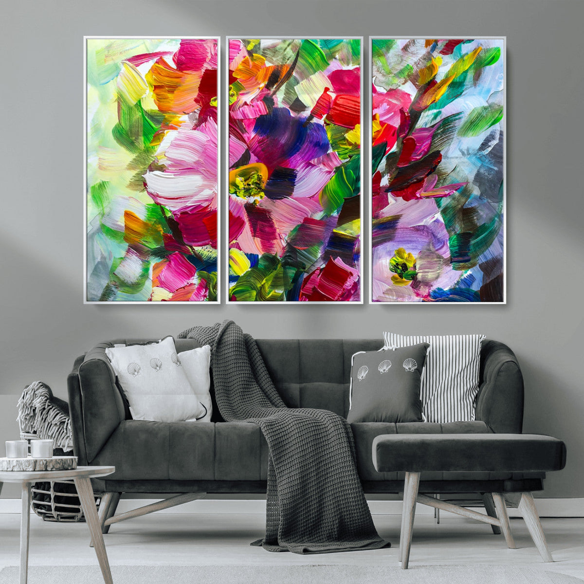 Oil Flower Abstract Canvas Print
