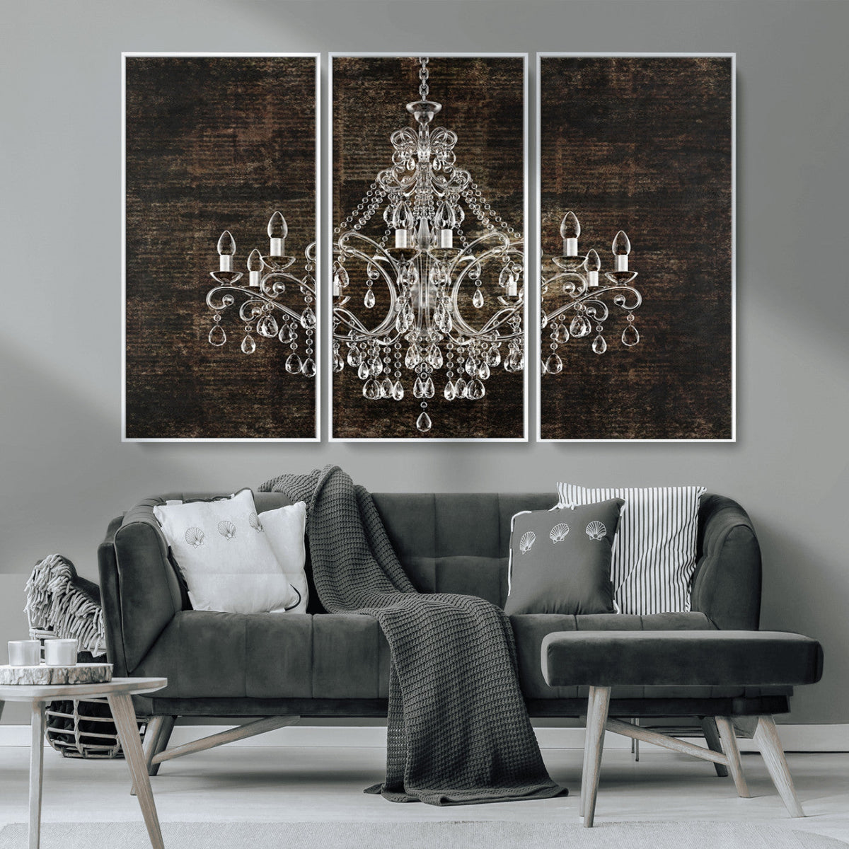 Rustic Chandelier Canvas Print