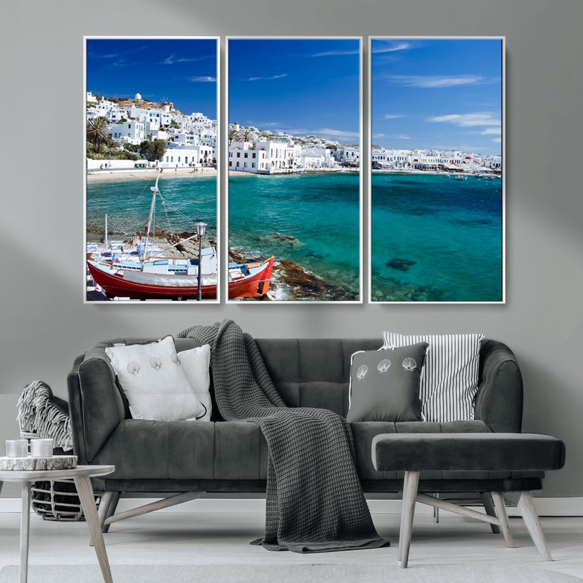 Santorini Wall Art Canvas Print