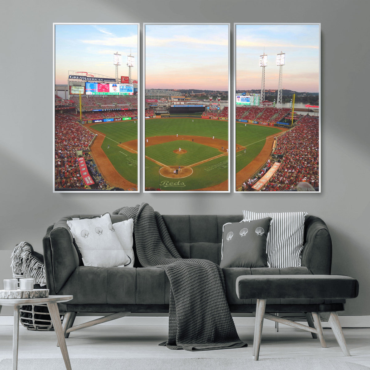 Cincinnati Reds Baseball Print Canvas- Cincinnati