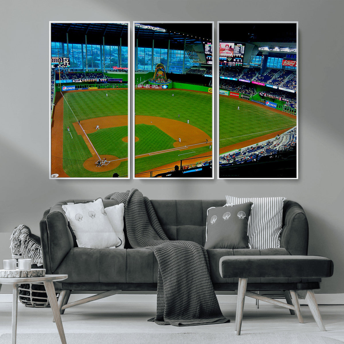 Miami Marlins Baseball Team Print - Miami LoanDepot Park