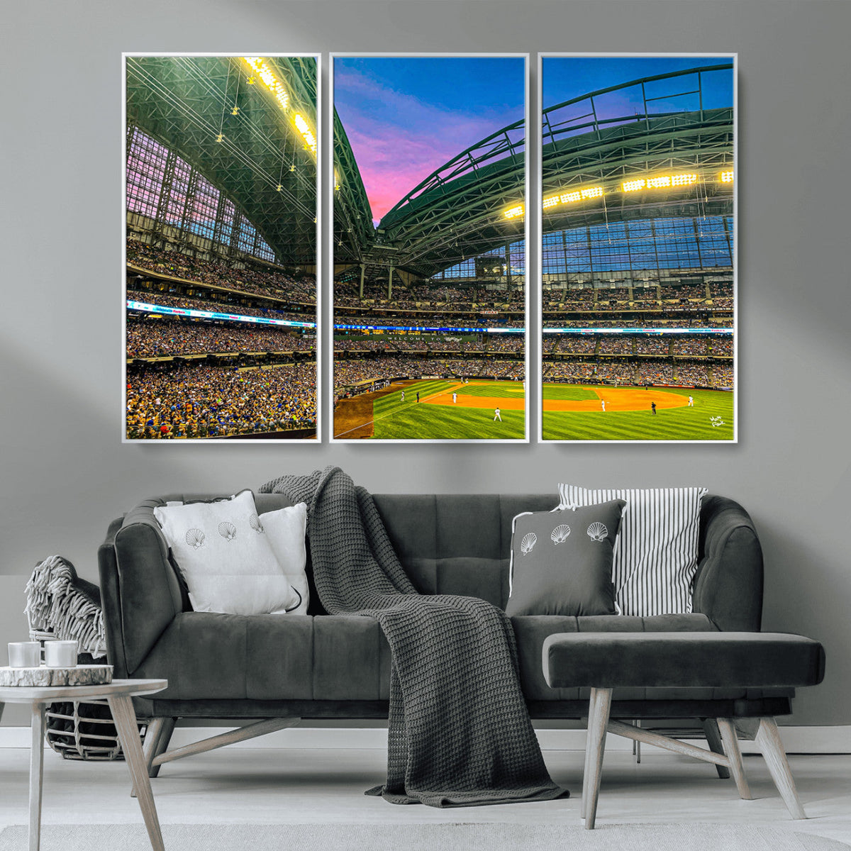 Milwaukee Brewers Baseball Team Print Canvas- American