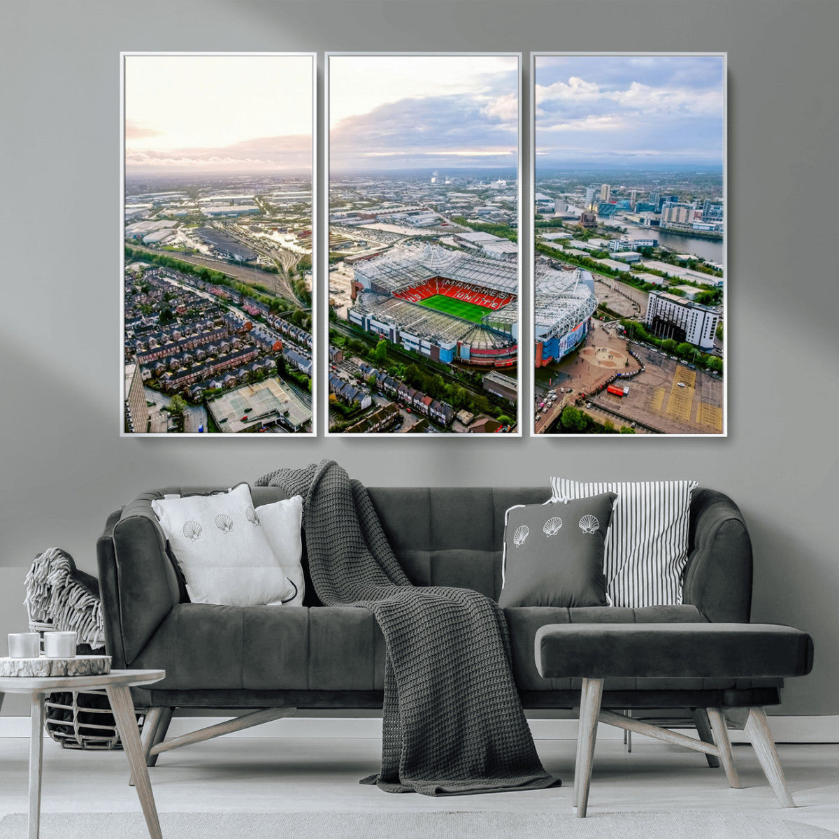 Old Trafford Manchester United Stadium Wall Art Canvas Print