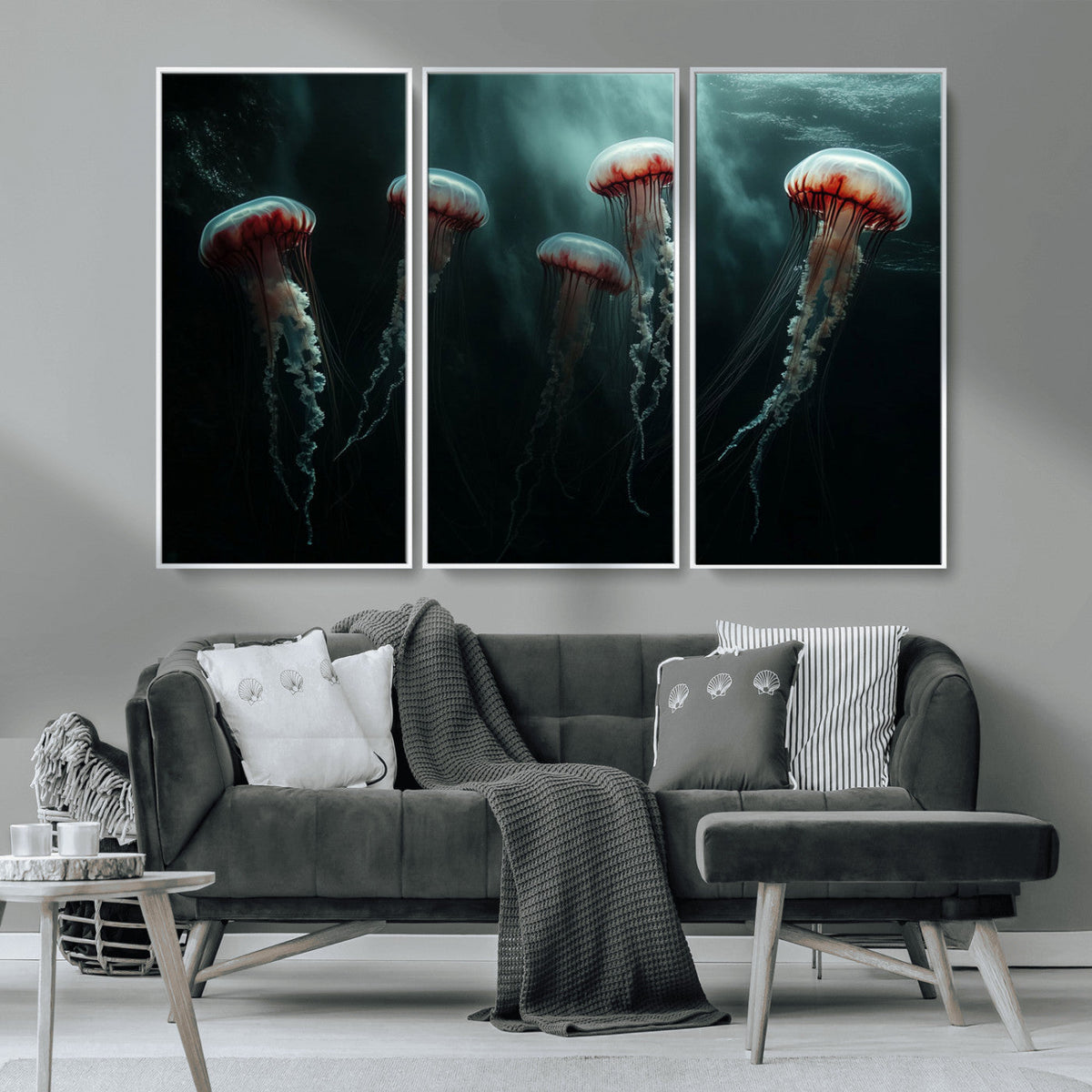 Abstract Jellyfish Wall Art Canvas Print