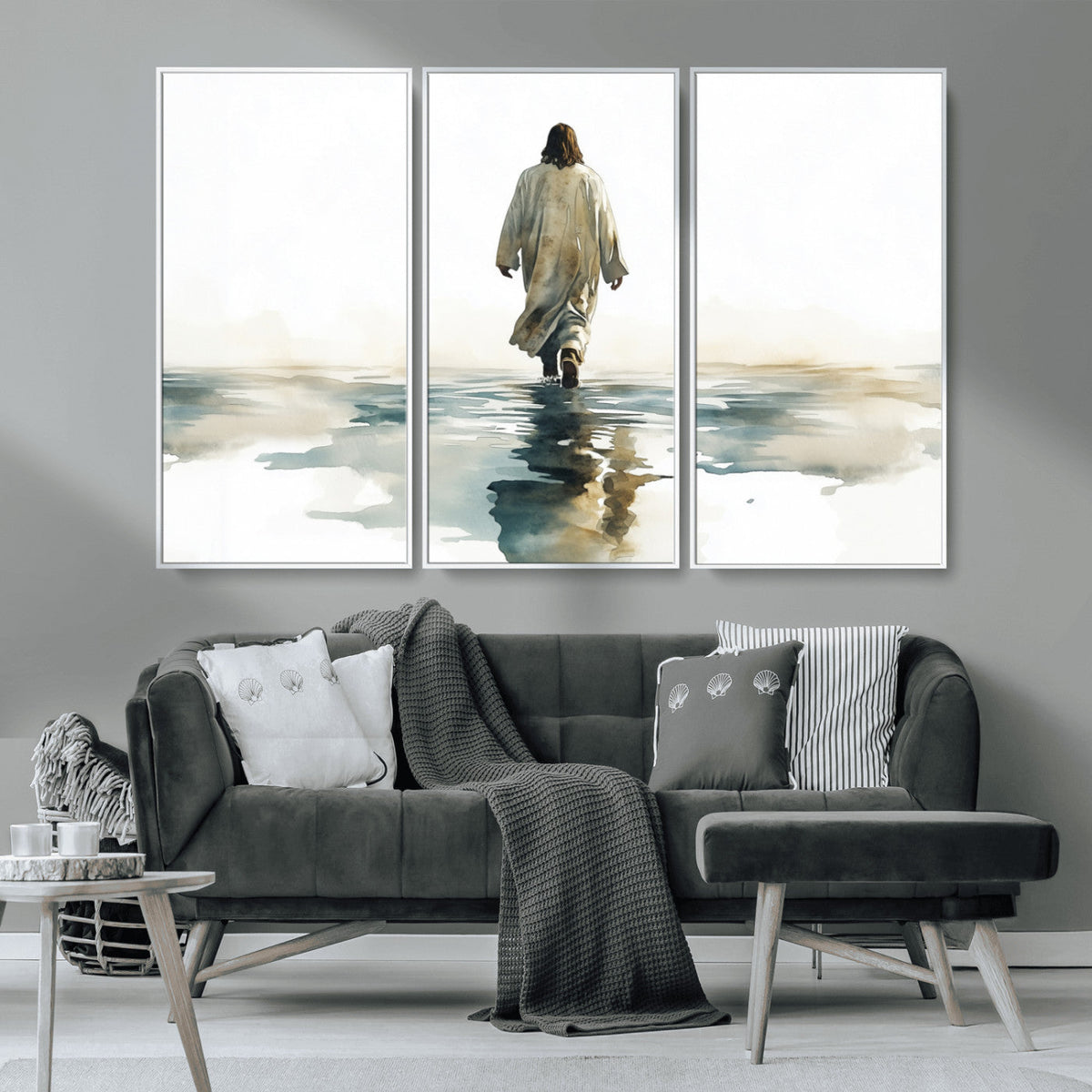 Abstract Jesus Wall Art Canvas Print, Christian Wall Art,