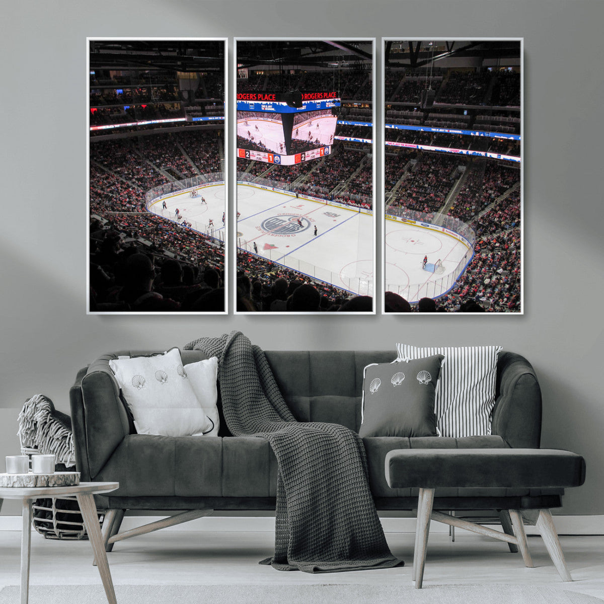 Rogers Place Edmonton Oilers Ice Hockey Stadium Wall Art,