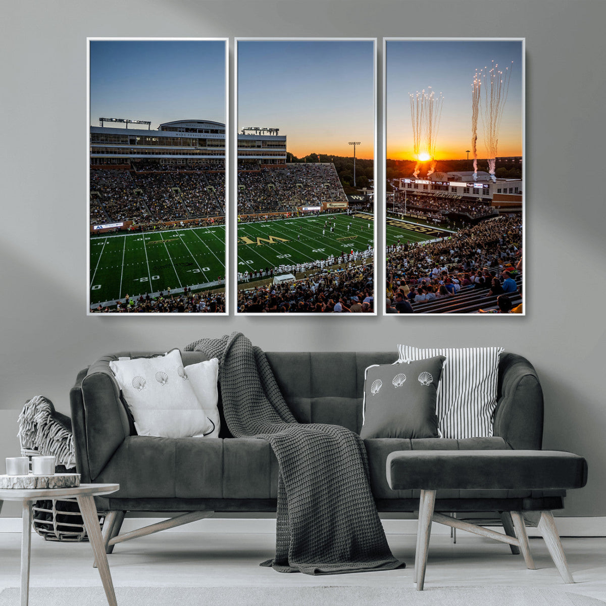 Demon Deacons Football Team Print Canvas- Winston-Salem
