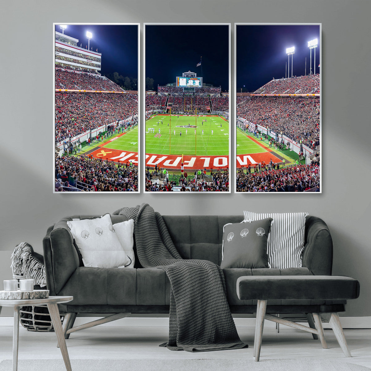 Wolfpack Football Team Print - Raleigh Carter-Finley Stadium