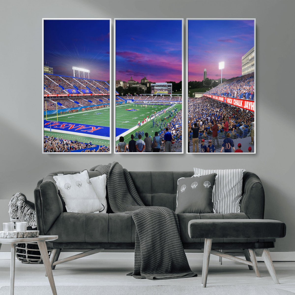 University of Kansas Jayhawks Football Team Print Canvas-
