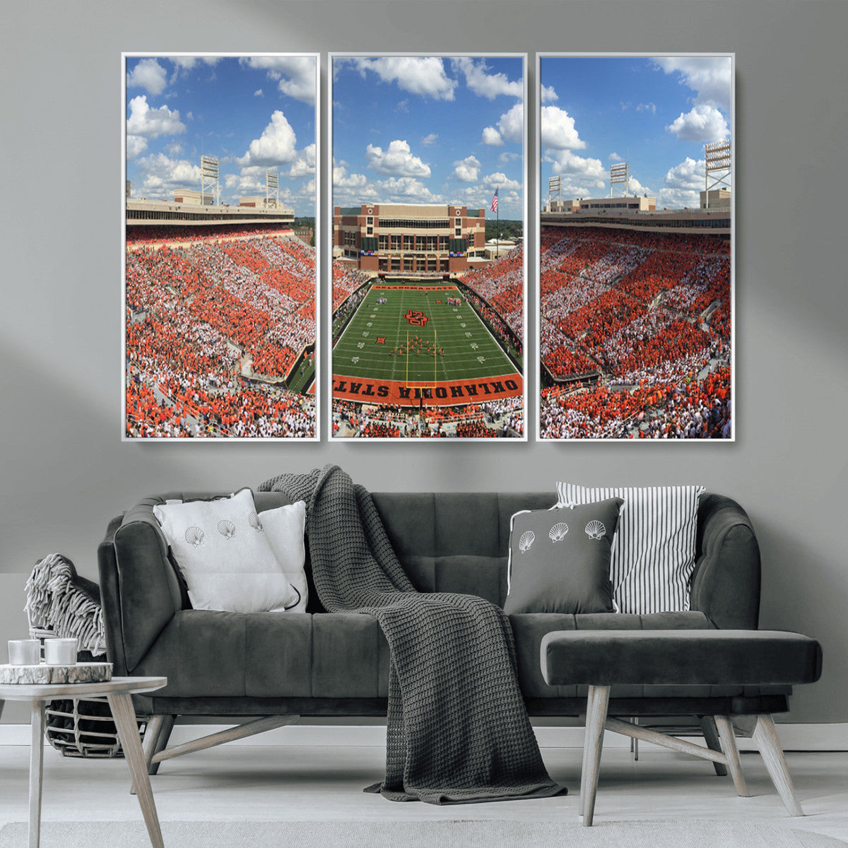 Oklahoma State Cowboys Football Team Print - Stillwater