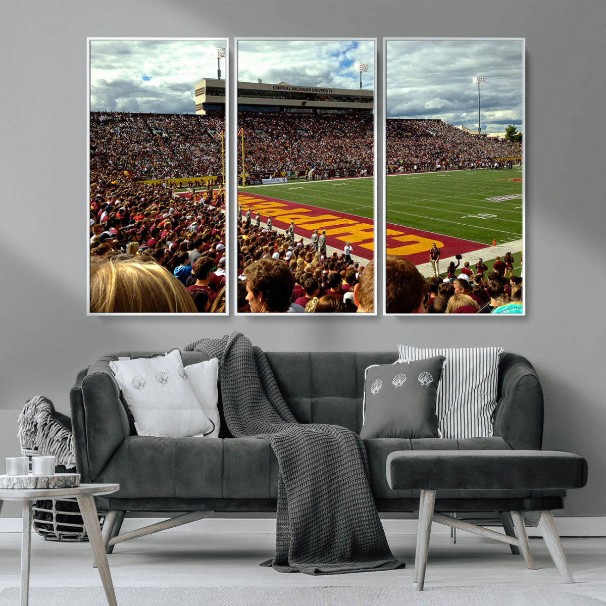 Central Michigan University Chippewas Football Team Print -
