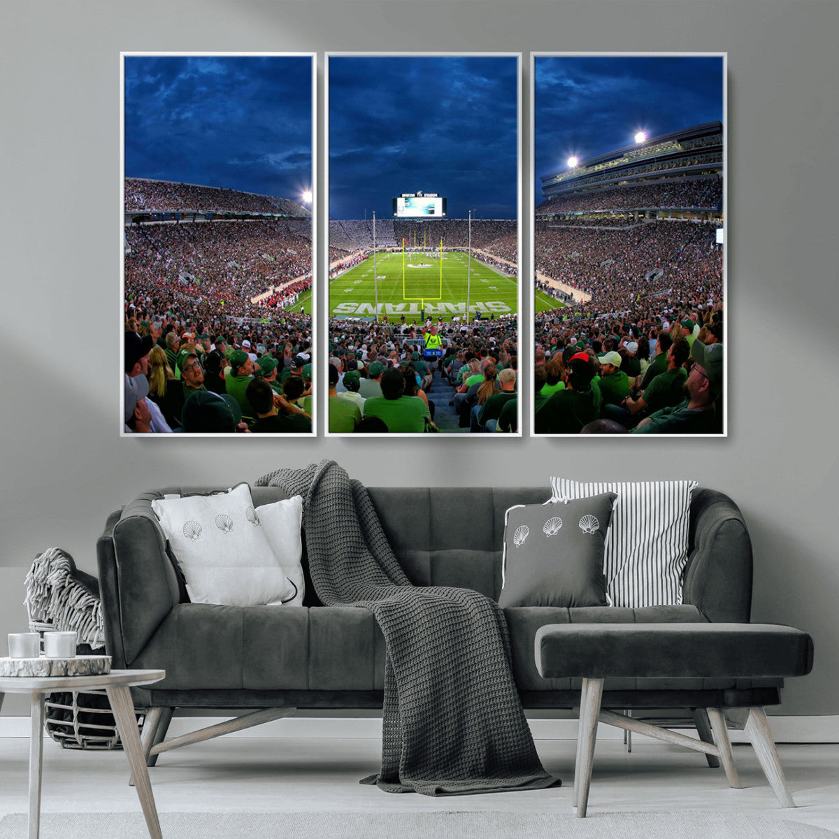 Michigan State Spartans Football Team Print - East Lansing