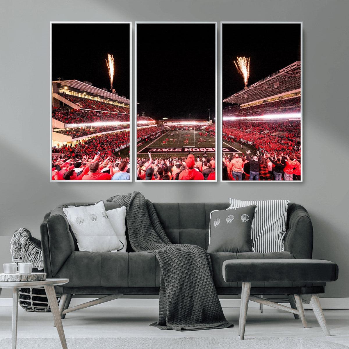 Oregon State Beavers Football Team Print - Corvallis Reser