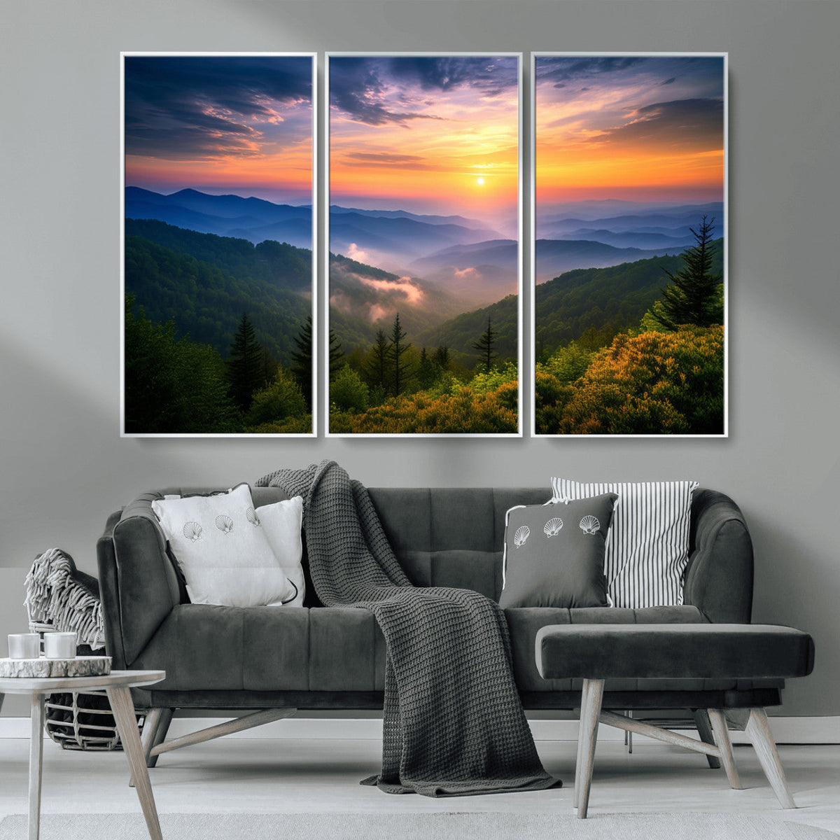 Majestic Mountain Sunrise Print | Landscape Wall Art |