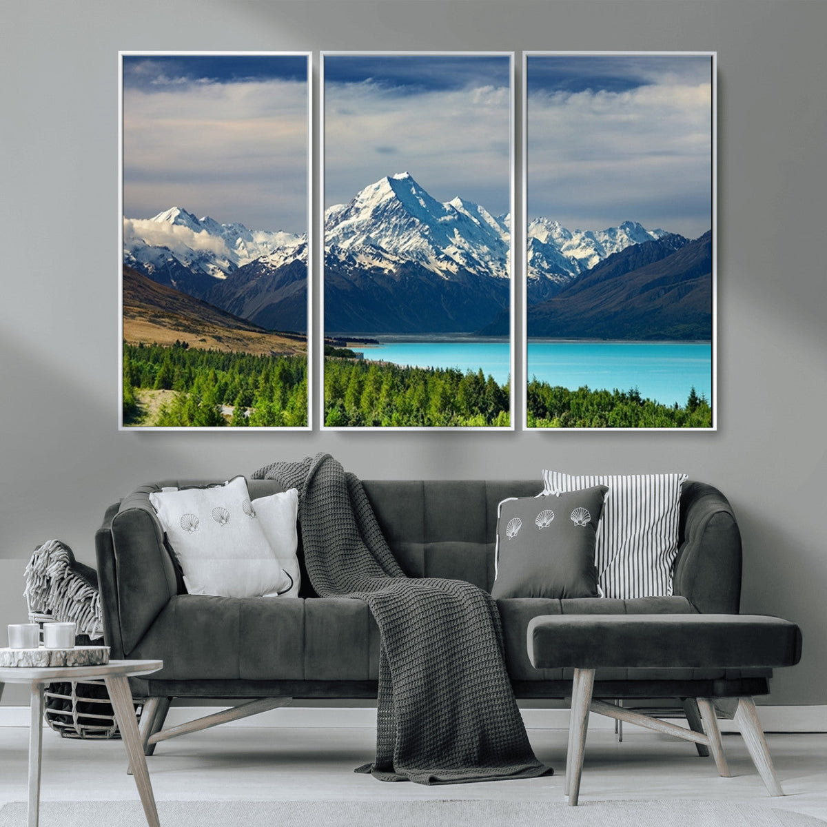Mount Cook and Lake Pukaki Canvas Wall Art Print – Majestic