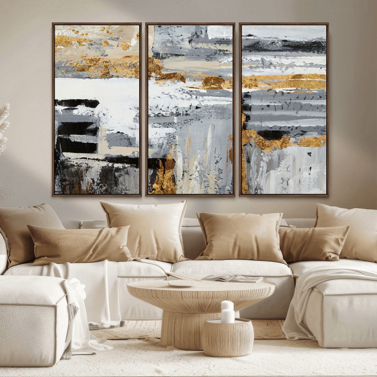 Abstract Painting Canvas Wall Art Print Paint Drip Art Brush