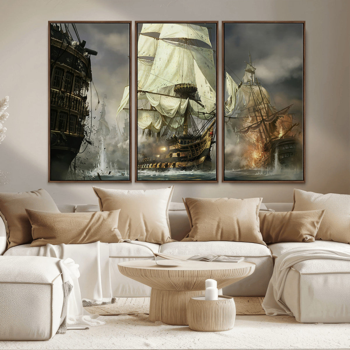 Pirate Ship War Wall Art Canvas Print