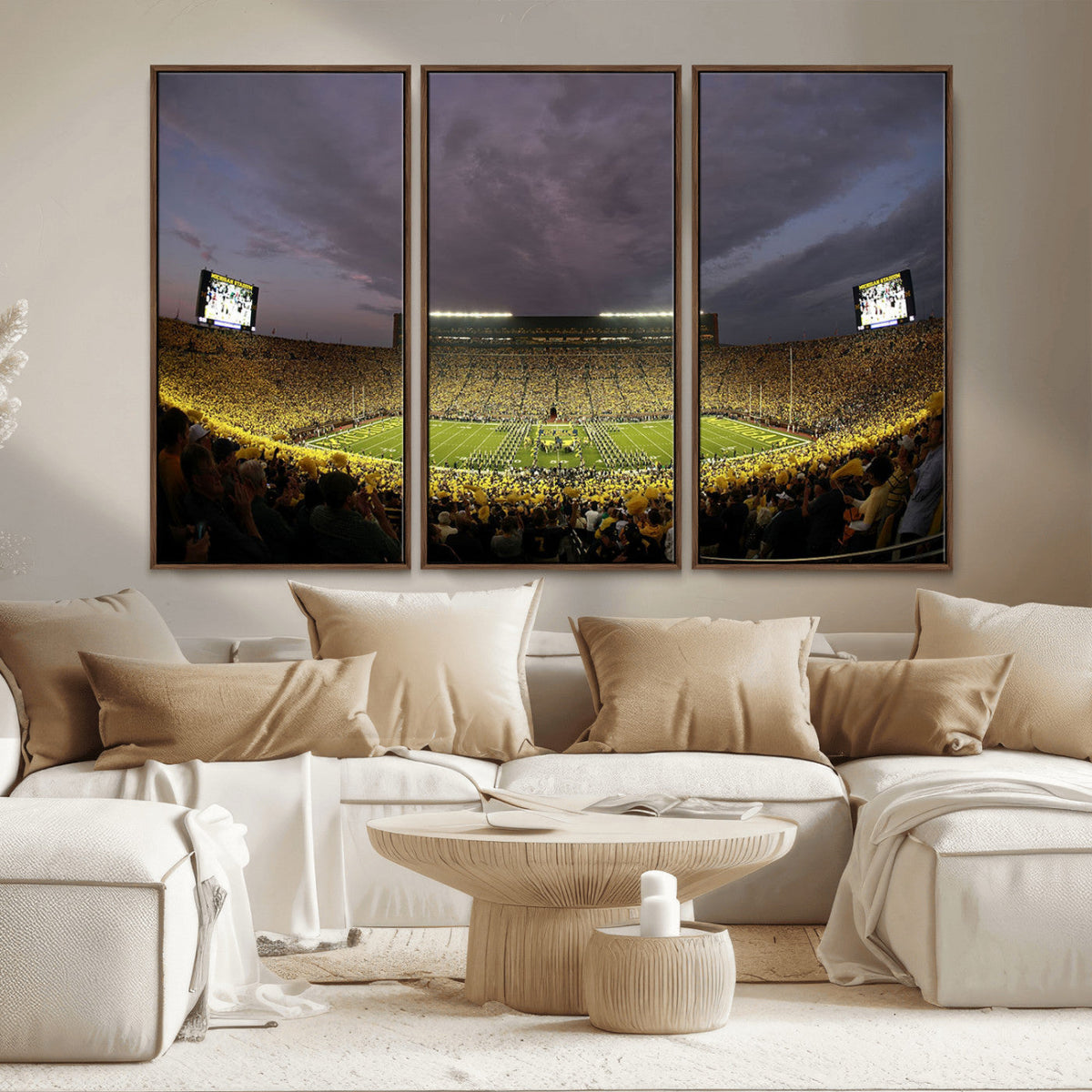 Michigan Wolverines Print - Michigan Stadium Wall Art Canvas