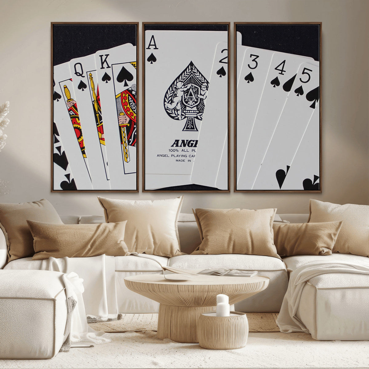 Poker Wall Art - Playing Cards Canvas Wall Art Print - Ace