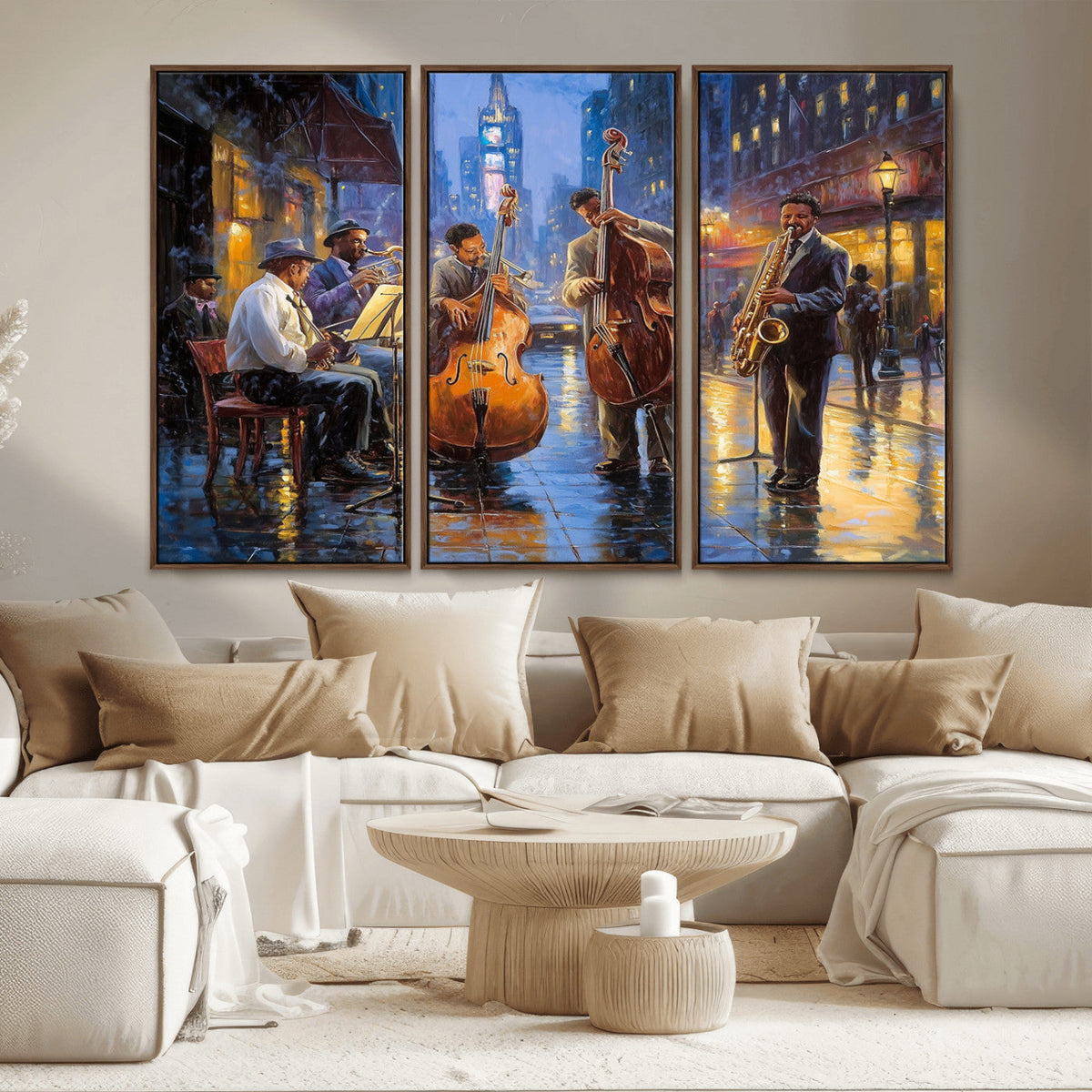 Colorful Jazz Wall Art - African American Music Canvas Print