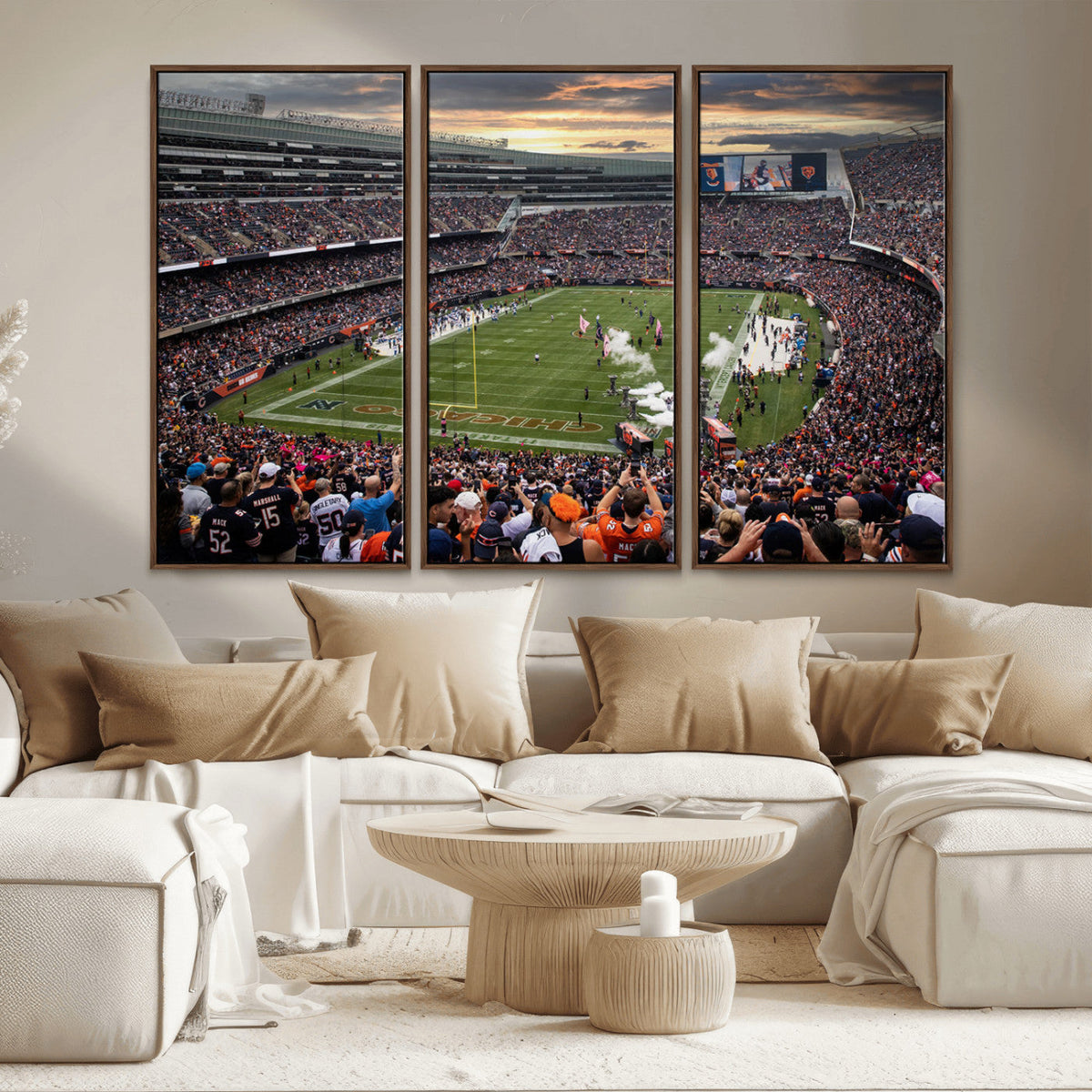 Chicago Bears Soldiers Field Wall Art Canvas Print – Framed