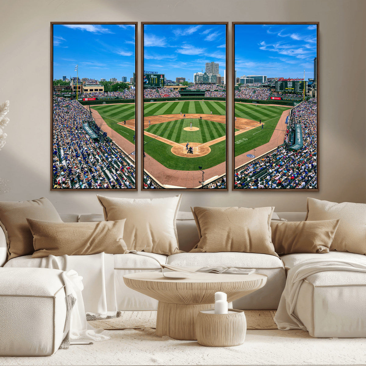Wrigley Field Baseball Stadium Canvas Wall Art – Packed